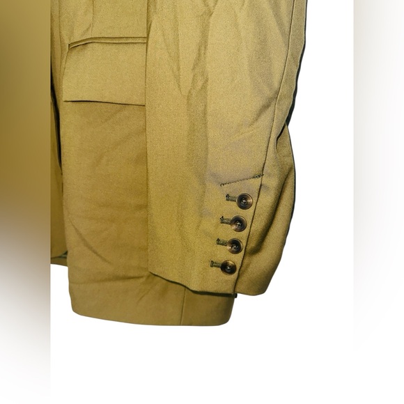 Free People Neutral 2 Button Single Breasted Suit Blazer Jacket with Pockets - Picture 5 of 9